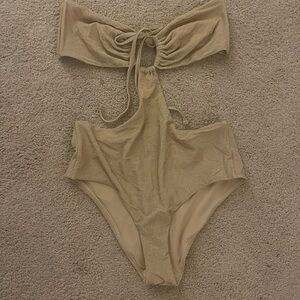 Aerie Tan Bandeau Bodysuit